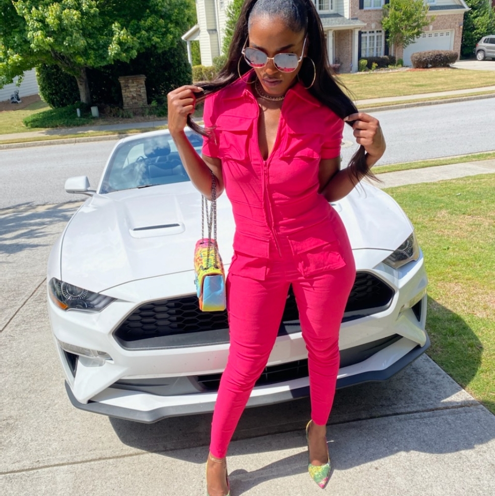 Pink jumpsuit